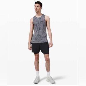 •LULULEMON•Mens Always Agile Tank
Diamond Dye Asphalt Grey Black Size Large